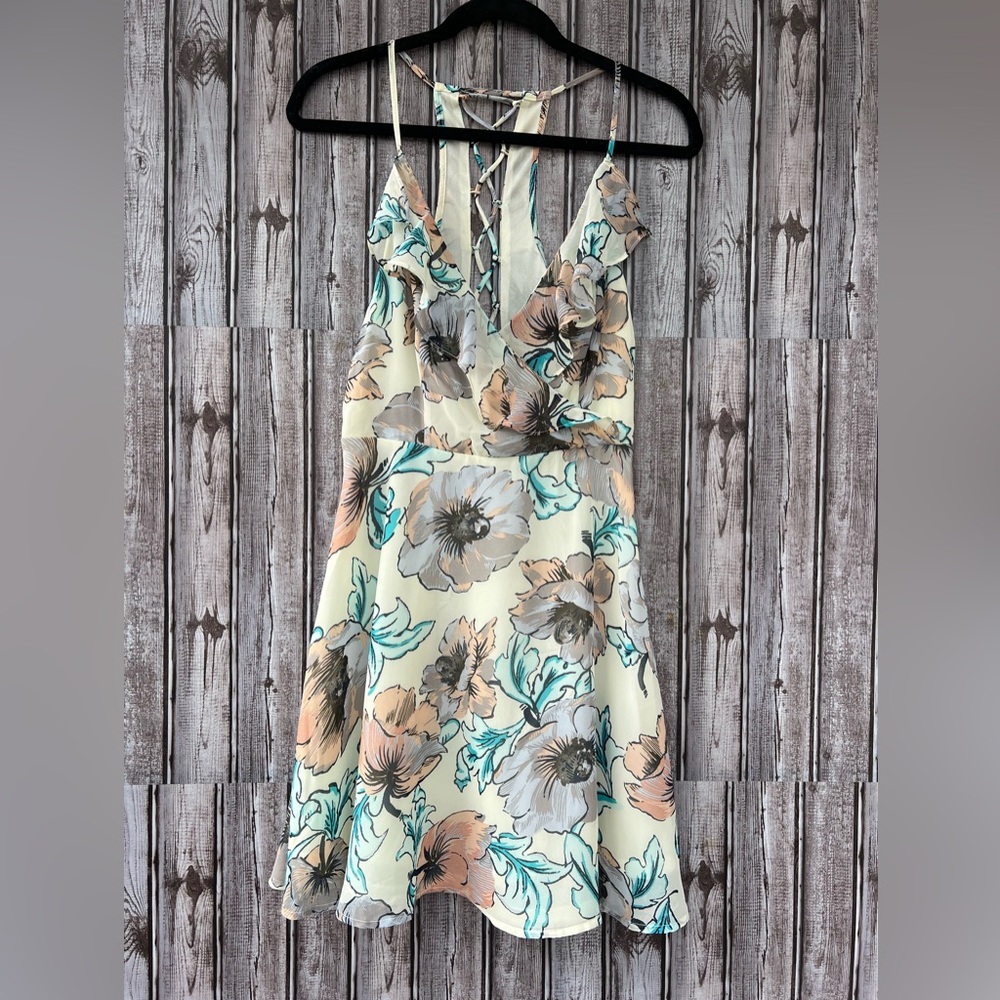 Floral Print Spaghetti Strap‎ Dress